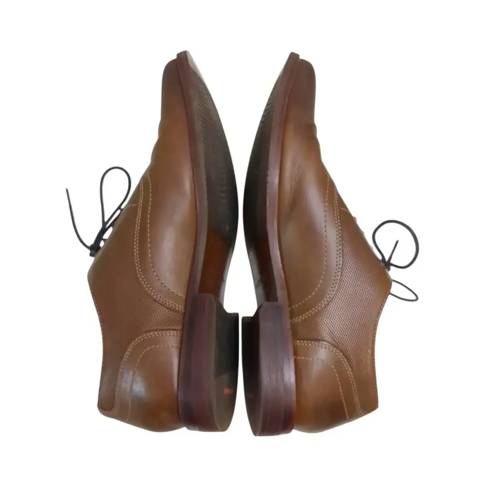 Rockport Dress Oxford Shoes Mens Size 10 Brown Cap Toe Leather TruTECH CG8256